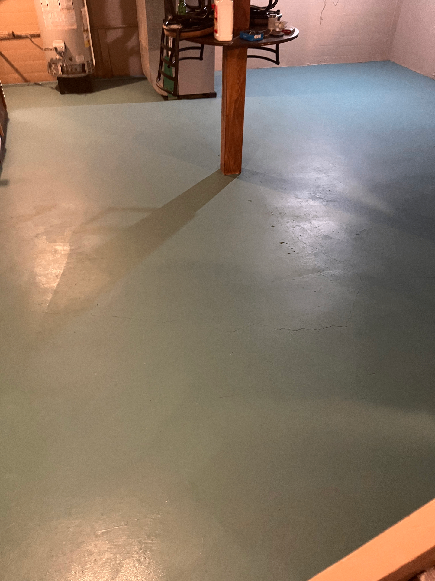Painted Basement Floor